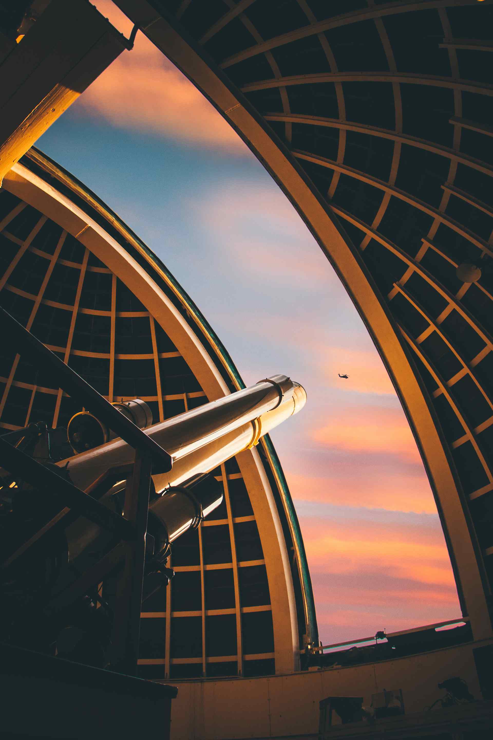 Image displaying the inside of a telescope building.