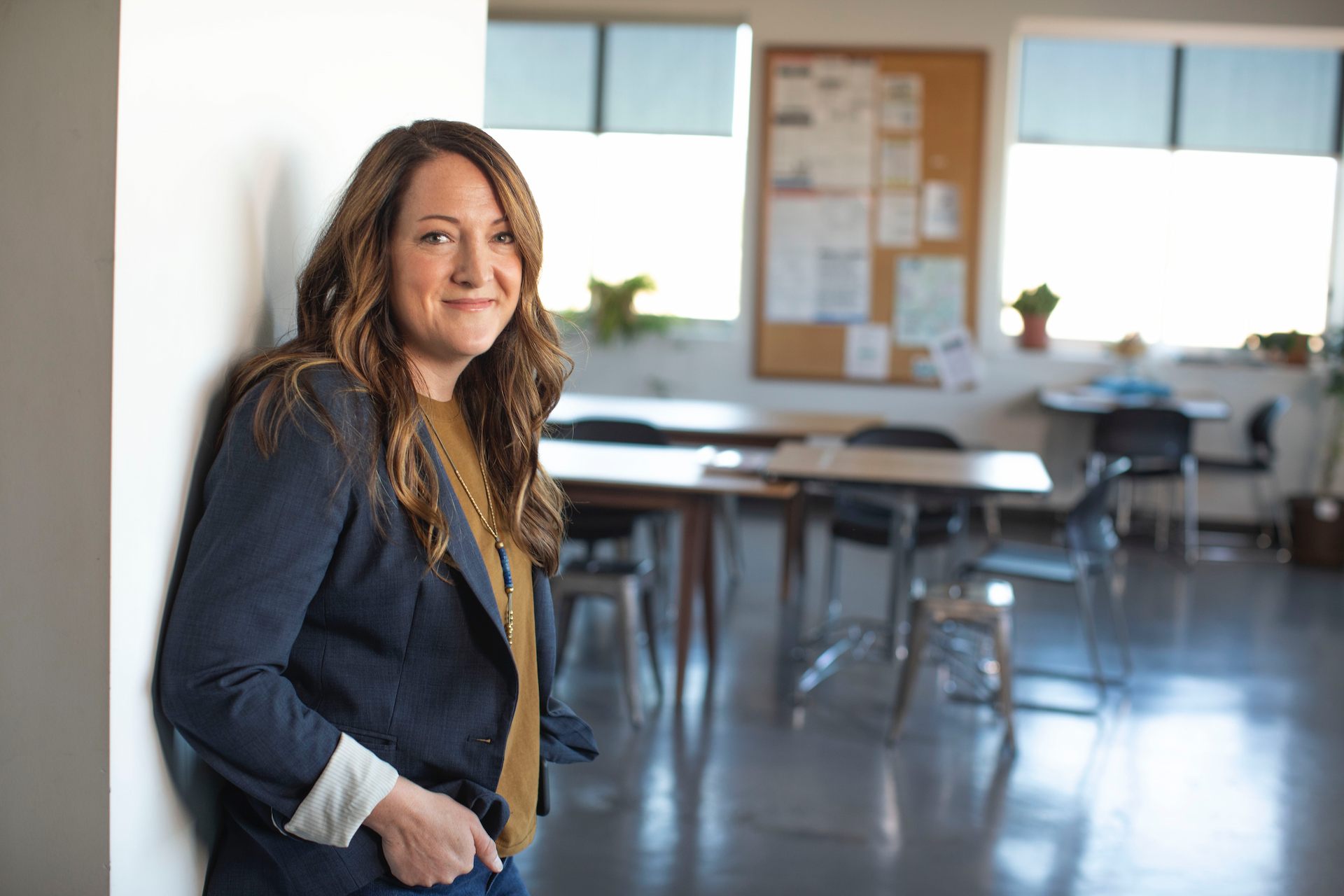 Image displaying a woman professor.